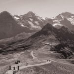 Poster Jungfrauregion 180 noir et blanc XL