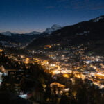 Megeve City Night Poster XL